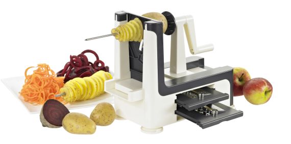 Spiralizér Lurch pro zeleninové špagety, vlasové nudličky či tagliatelle Spiralizér Lurch: Kuchyňský spiralizér na přípravu na přípravu zeleninových špaget