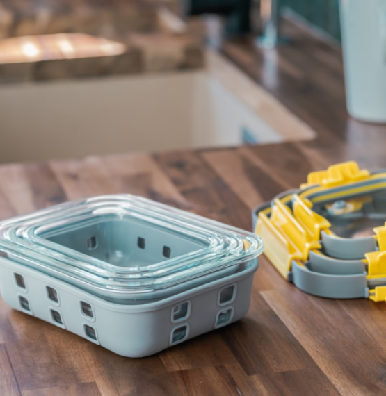 Stohovatelné skleněné jídelní boxy Stohovatelné skleněné jídelní boxy